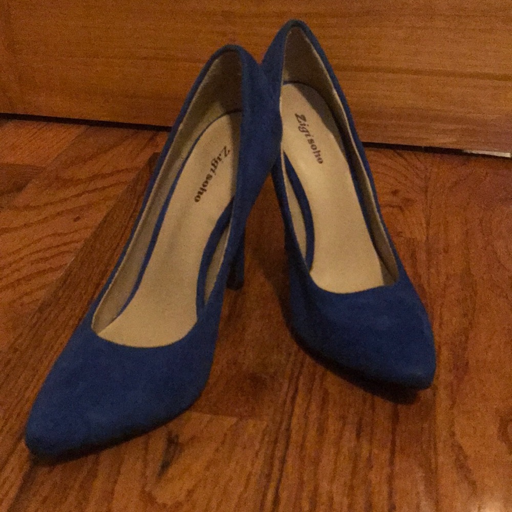 Zigisoho Blue Heels Barely Worn